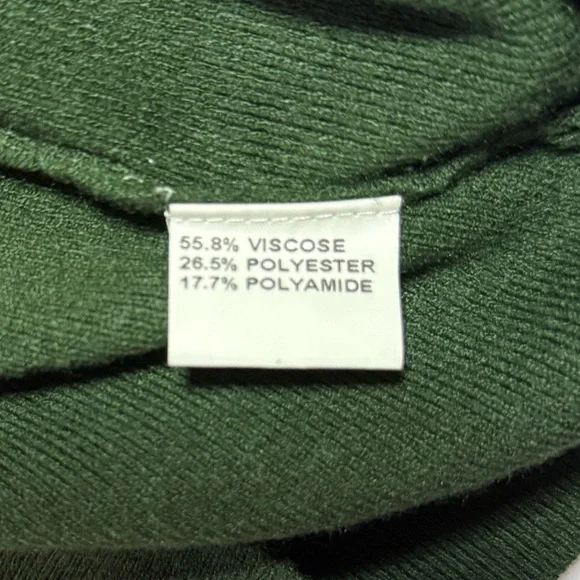 NWT Midi Knitted Ribbed Turtleneck Bodycon Sweater Dress Green Size M/L - Picture 12 of 13